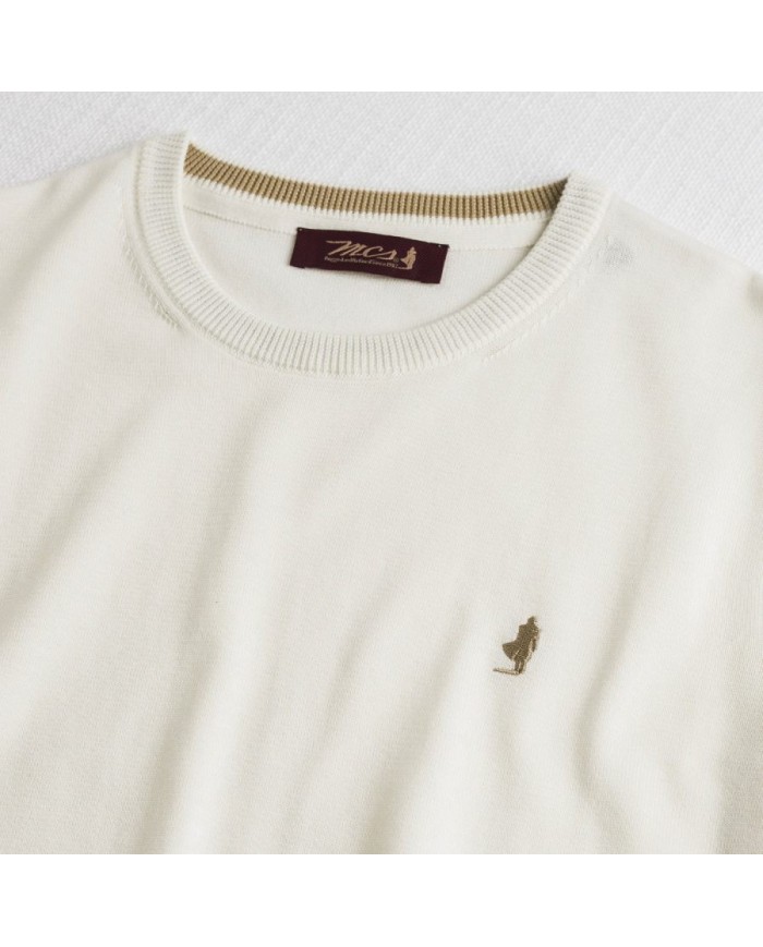 MCS MAGLIA IN COTONE GIROCOLLO