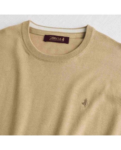 MCS MAGLIA IN COTONE GIROCOLLO