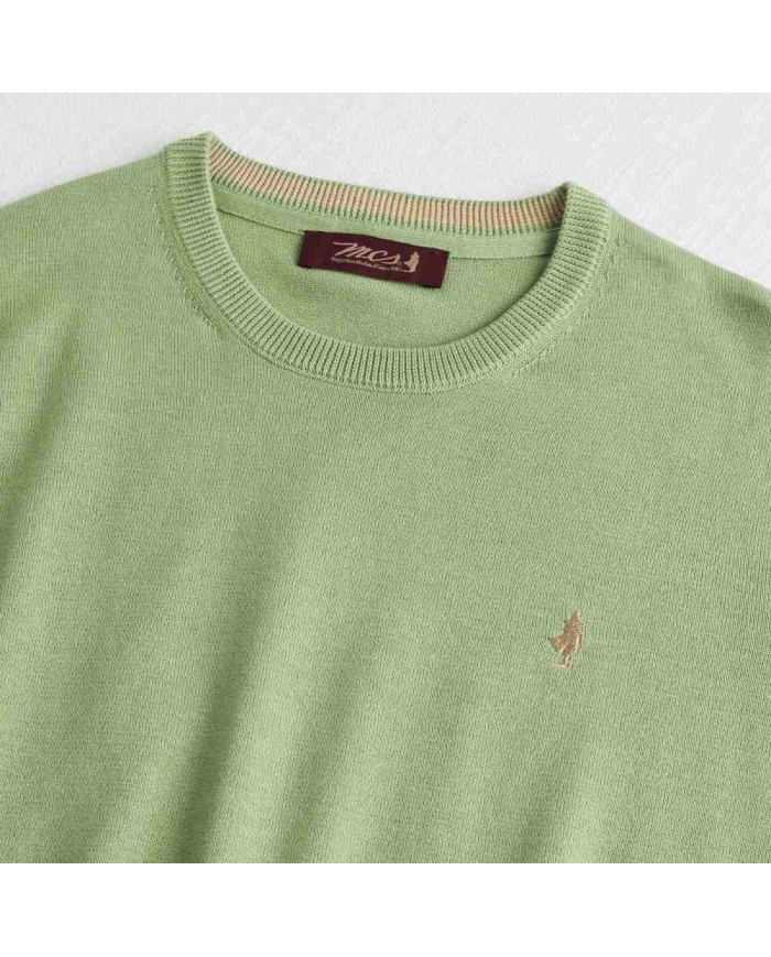 MCS MAGLIA IN COTONE GIROCOLLO