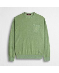 MCS MAGLIA IN COTONE SLUB ACID WASH