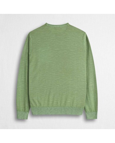 MCS MAGLIA IN COTONE SLUB ACID WASH