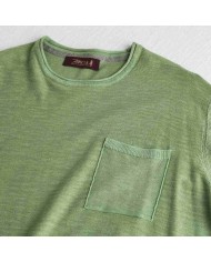 MCS MAGLIA IN COTONE SLUB ACID WASH