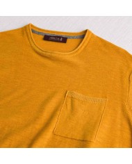 MCS MAGLIA IN COTONE SLUB ACID WASH