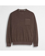 MCS MAGLIA IN COTONE SLUB ACID WASH