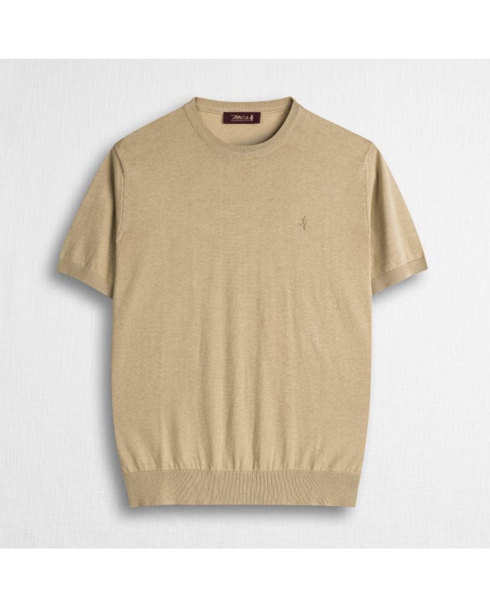 MCS MAGLIA IN COTONE A MANICHE CORTE