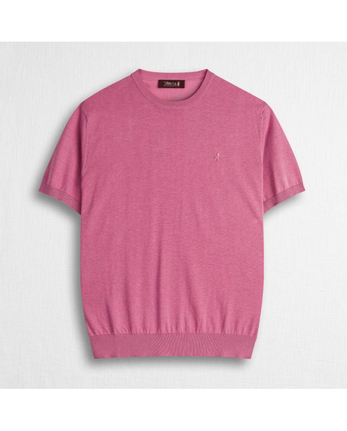 MCS MAGLIA IN COTONE A MANICHE CORTE