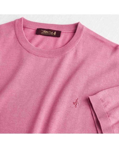 MCS MAGLIA IN COTONE A MANICHE CORTE