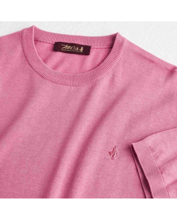 MCS MAGLIA IN COTONE A MANICHE CORTE