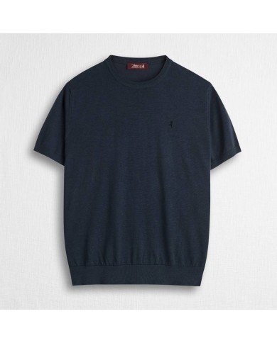 MCS MAGLIA IN COTONE A MANICHE CORTE