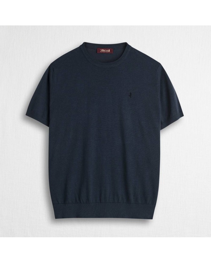 MCS MAGLIA IN COTONE A MANICHE CORTE