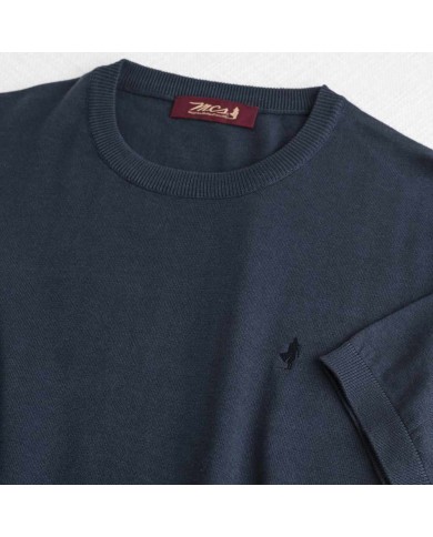 MCS MAGLIA IN COTONE A MANICHE CORTE