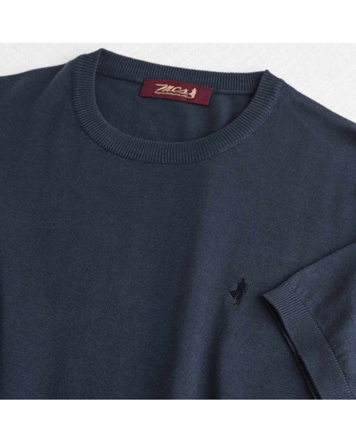 MCS MAGLIA IN COTONE A MANICHE CORTE