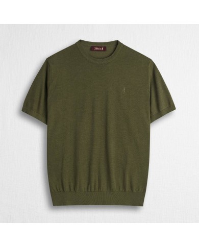 MCS MAGLIA IN COTONE A MANICHE CORTE