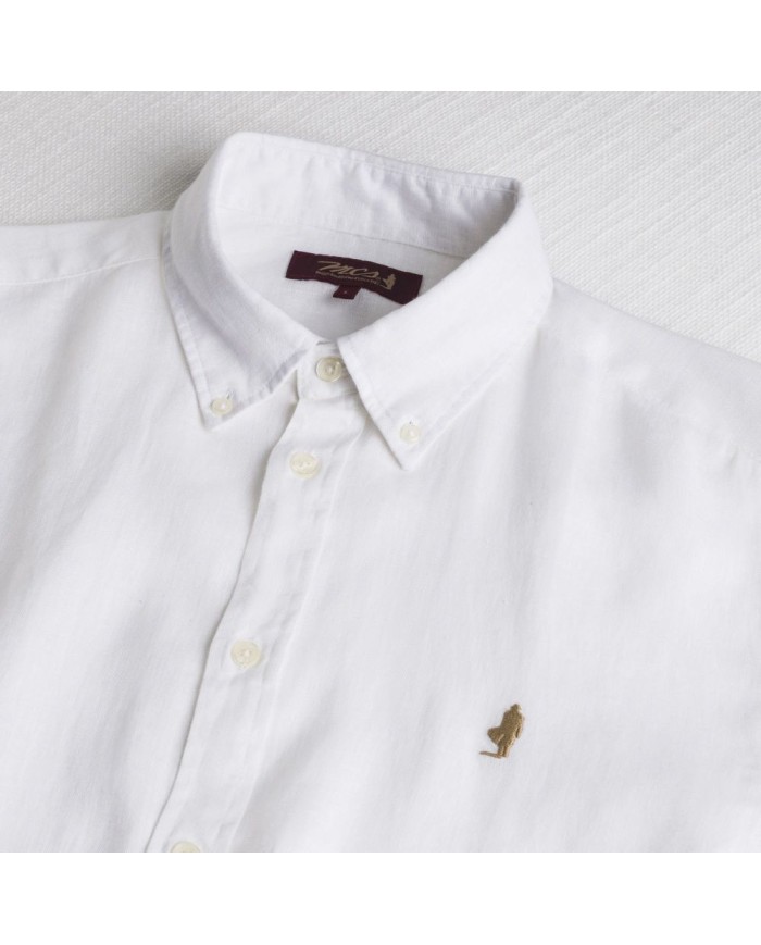 MCS CAMICIA DI LINO A MANICHE LUNGHE