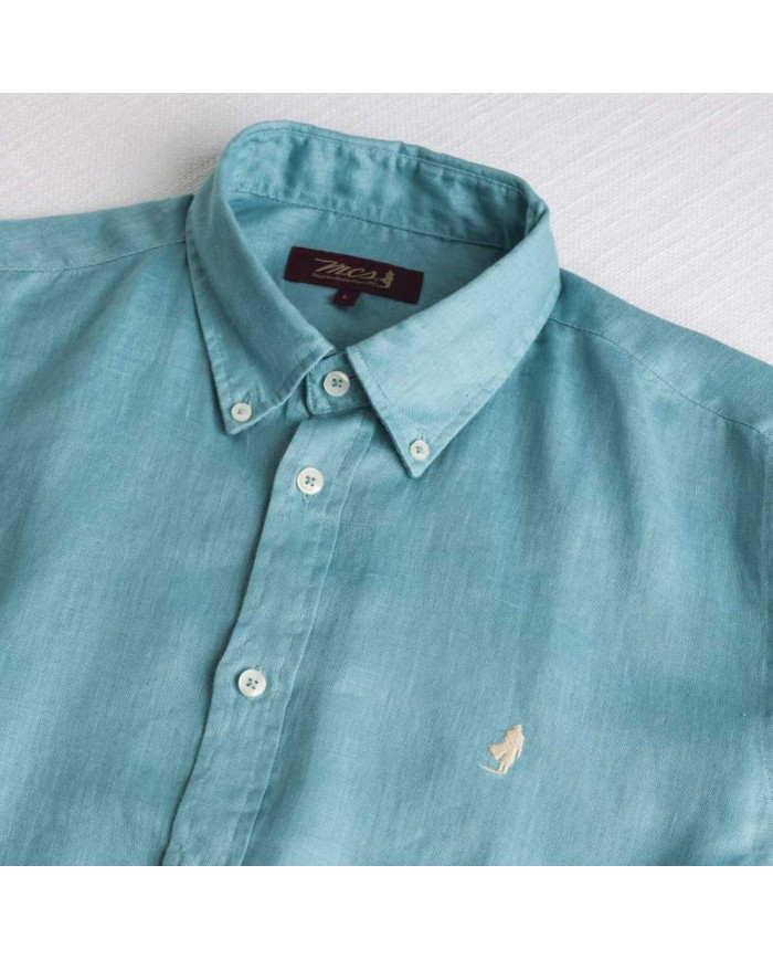 MCS CAMICIA DI LINO A MANICHE LUNGHE