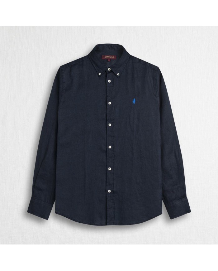 MCS CAMICIA DI LINO A MANICHE LUNGHE