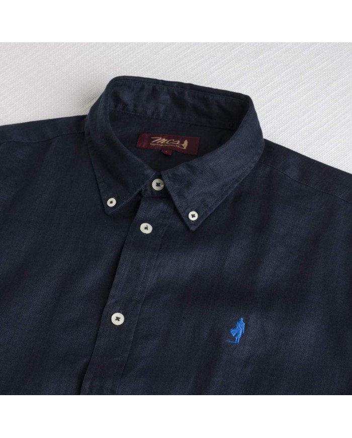 MCS CAMICIA DI LINO A MANICHE LUNGHE