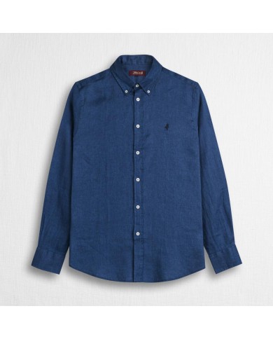 MCS CAMICIA DI LINO A MANICHE LUNGHE