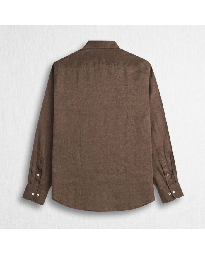 MCS CAMICIA DI LINO A MANICHE LUNGHE