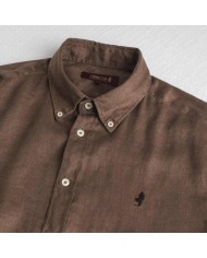 MCS CAMICIA DI LINO A MANICHE LUNGHE