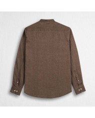 MCS CAMICIA IN LINO CON COLLETTO ALLA COREANA