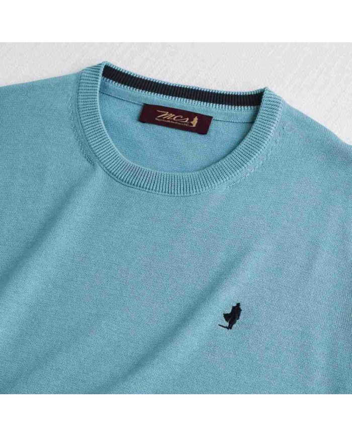 MCS MAGLIA IN COTONE GIROCOLLO