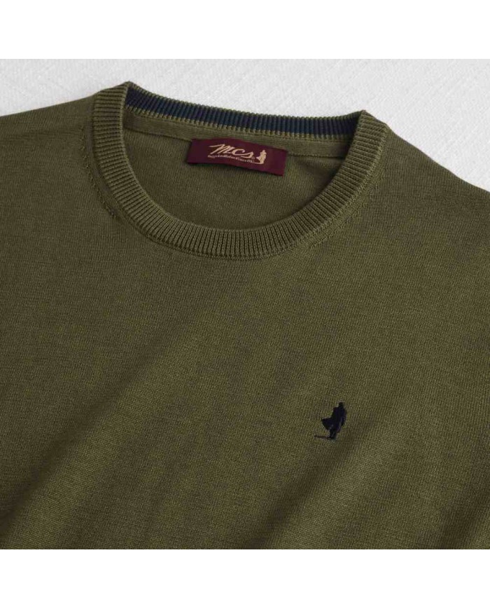 MCS MAGLIA IN COTONE GIROCOLLO