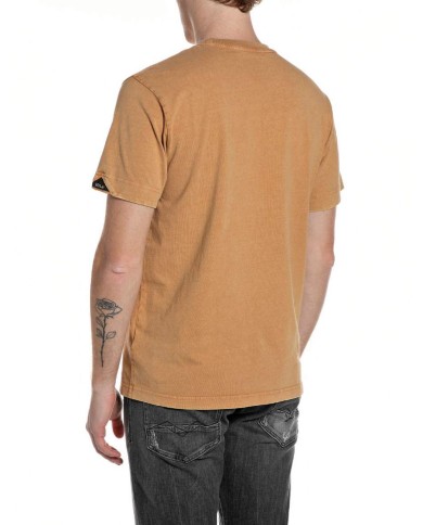 REPLAY MAGLIETTA IN JERSEY CON RICAMO SUL COLLO