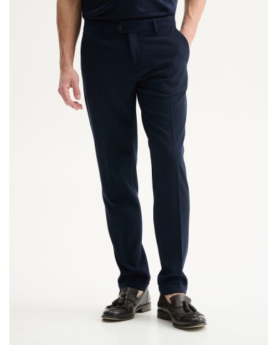 QB24 PANTALONI SLIM FIT DA COMPLETO CON TEXTURE