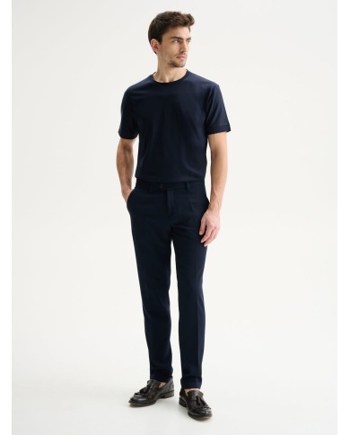 QB24 PANTALONI SLIM FIT DA COMPLETO CON TEXTURE