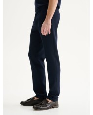QB24 PANTALONI SLIM FIT DA COMPLETO CON TEXTURE