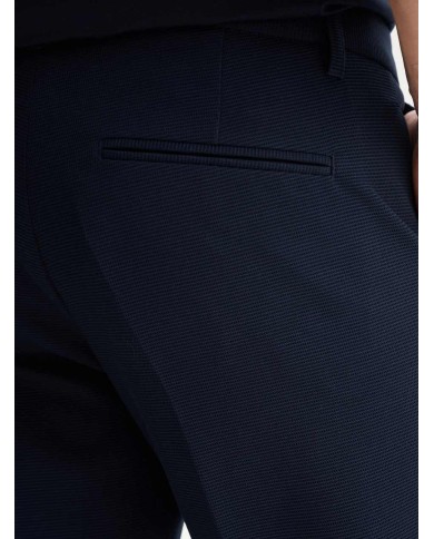 QB24 PANTALONI SLIM FIT DA COMPLETO CON TEXTURE