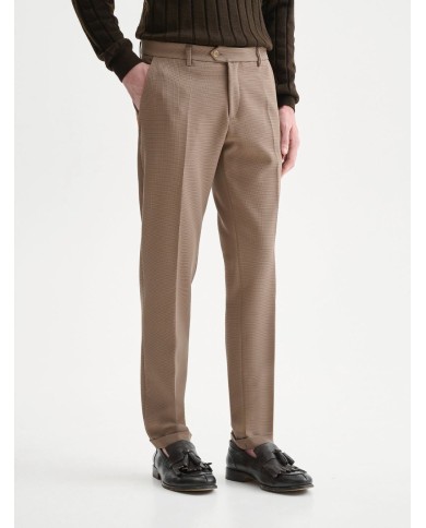 QB24 PANTALONI SLIM FIT DA COMPLETO CON TEXTURE