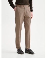 QB24 PANTALONI SLIM FIT DA COMPLETO CON TEXTURE