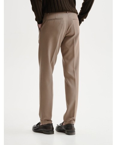 QB24 PANTALONI SLIM FIT DA COMPLETO CON TEXTURE