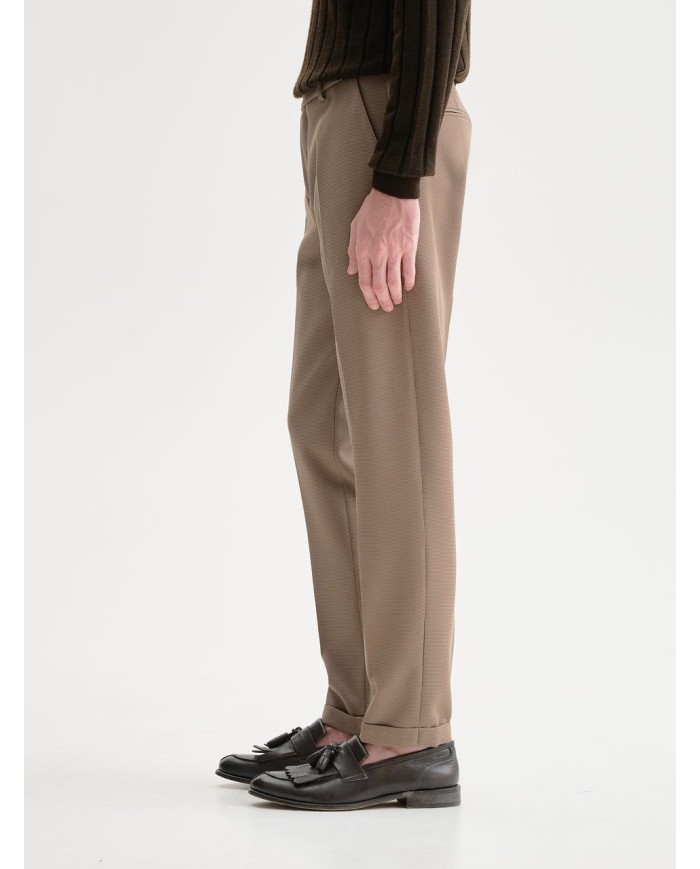 QB24 PANTALONI SLIM FIT DA COMPLETO CON TEXTURE