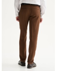 QB24 PANTALONI SLIM FIT DA COMPLETO CON TEXTURE