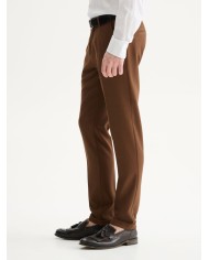 QB24 PANTALONI SLIM FIT DA COMPLETO CON TEXTURE