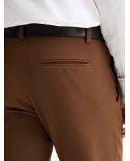 QB24 PANTALONI SLIM FIT DA COMPLETO CON TEXTURE