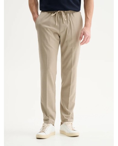 QB24 PANTALONI JOGGER REGULAR FIT CON COULISSE IN POLIVISCOSA