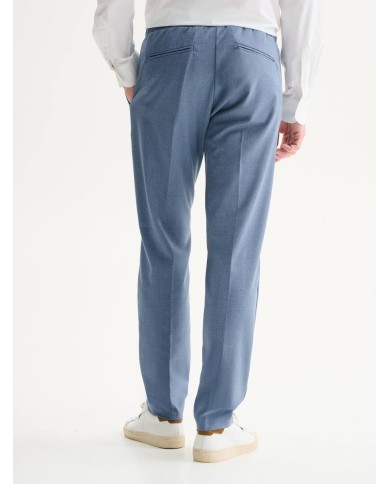 QB24 PANTALONI JOGGER REGULAR FIT CON COULISSE IN POLIVISCOSA