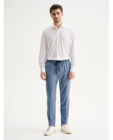 QB24 PANTALONI JOGGER REGULAR FIT CON COULISSE IN POLIVISCOSA