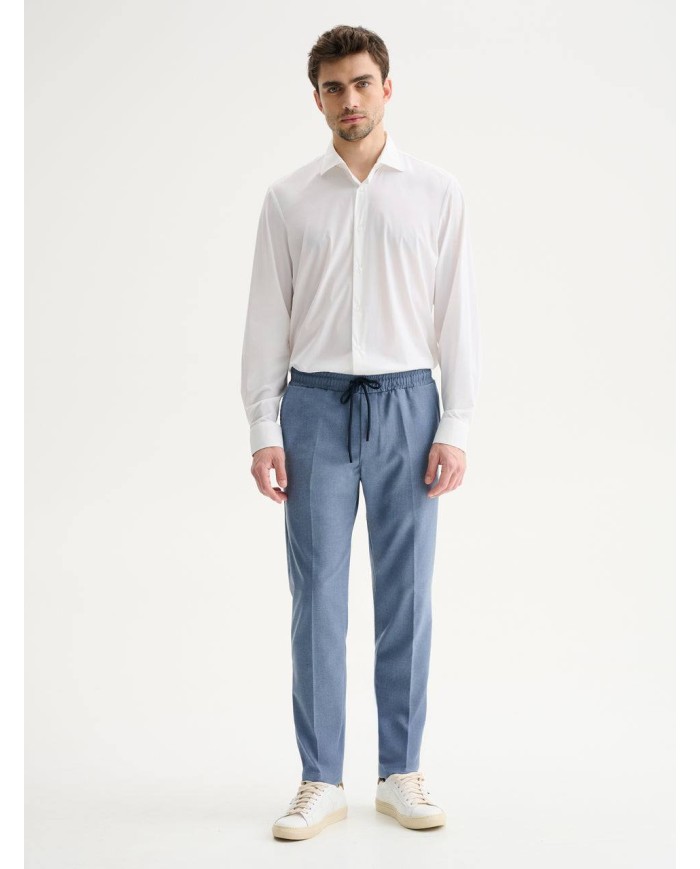 QB24 PANTALONI JOGGER REGULAR FIT CON COULISSE IN POLIVISCOSA