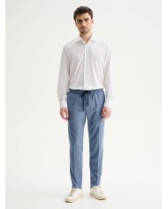 QB24 PANTALONI JOGGER REGULAR FIT CON COULISSE IN POLIVISCOSA