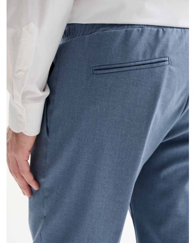 QB24 PANTALONI JOGGER REGULAR FIT CON COULISSE IN POLIVISCOSA