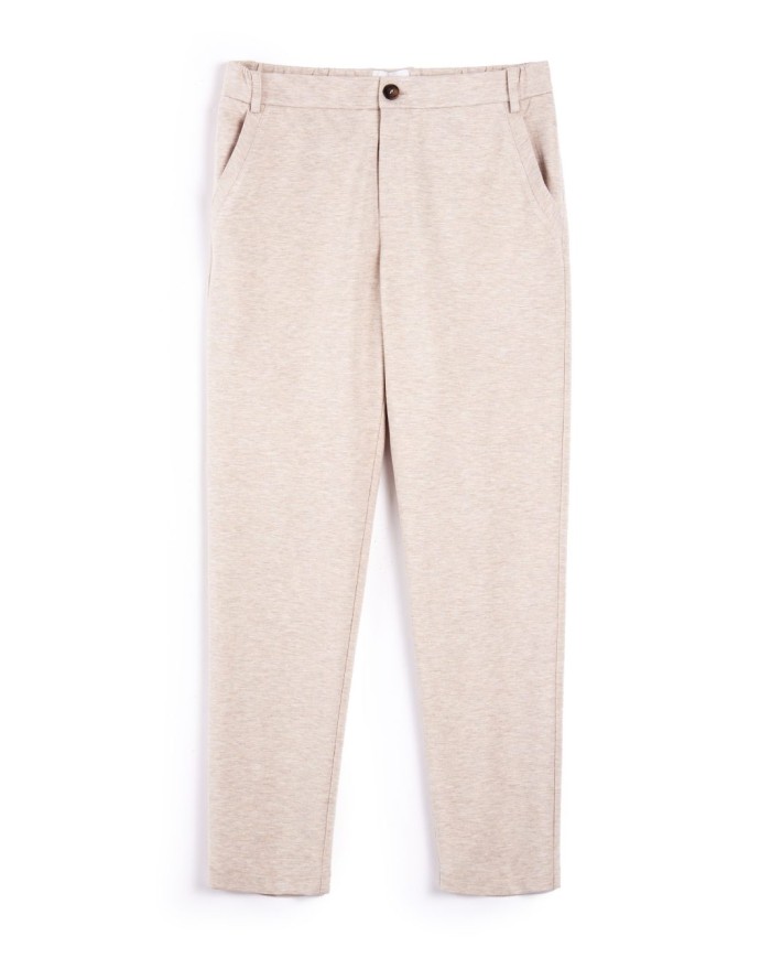 QB24 PANTALONE ELEGANTE MONOCROMO