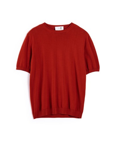 QB24 MAGLIETTA GIROCOLLO IN COTONE CREPE