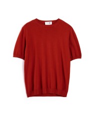 QB24 MAGLIETTA GIROCOLLO IN COTONE CREPE