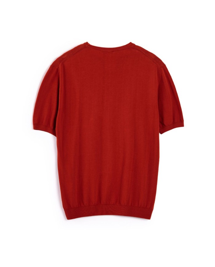 QB24 MAGLIETTA GIROCOLLO IN COTONE CREPE