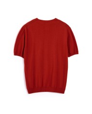 QB24 MAGLIETTA GIROCOLLO IN COTONE CREPE